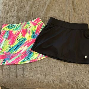 PRINCE Set of 2 Girls Tennis Skort Sz S 8-9 Excellent Condition!!